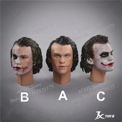 JXTOYS 1/6 Scale Collectibles Figure Clown Heath Ledger Head Sculpture Model For 12Inch Men Soldier Action Figure Body