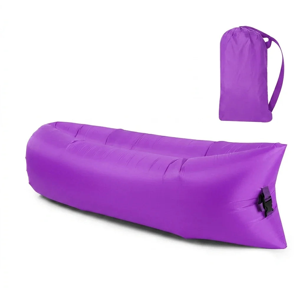 Inflatable Air Lounger Sofa Portable Quick Inflate Waterproof Camping Couch Beach Chair Poolside Travel Outdoor Sleeping Mat