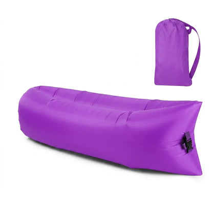 Inflatable Air Lounger Sofa Portable Quick Inflate Waterproof Camping Couch Beach Chair Poolside Travel Outdoor Sleeping Mat