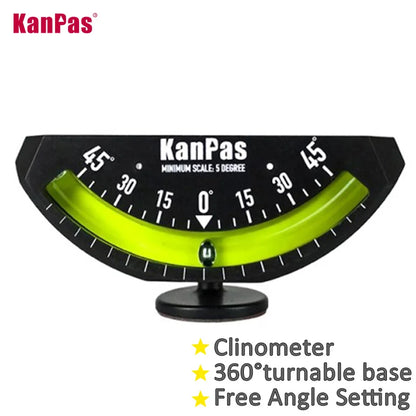 KANPAS RV Inclinometer, 0-45°Tilt Angle Gauge, Liquid Filled Metal Ball Indicator, No Battery Level For Car and Marine CLI-45
