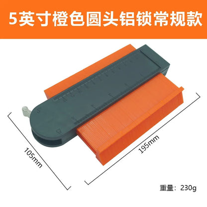 Imperial Radian Ruler, Profiling Gauge, Irregular Bend Measuring Instrument, Contour Ruler, Type Taking Device