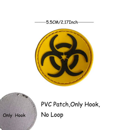 1PC,2PCS/ Umbrella Corporation PVC Rubber Morale Emblem,Biohazard Insignia Applique Embroidered patches,Tactical Backpack Badges