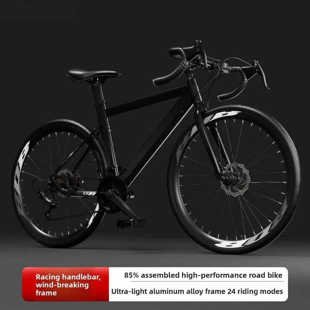 700C Road Bike Drop Bar Bicycle Lightweight Racing Bike 21 24 27 Speed Mechanical Disc Brake Adult Commuter Cycle