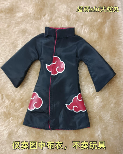1/12 Classic Japanese Anime Naruto Characters Same Style Mini Robe Skirt Bamboo Hat Accessory for SHF Action Figure