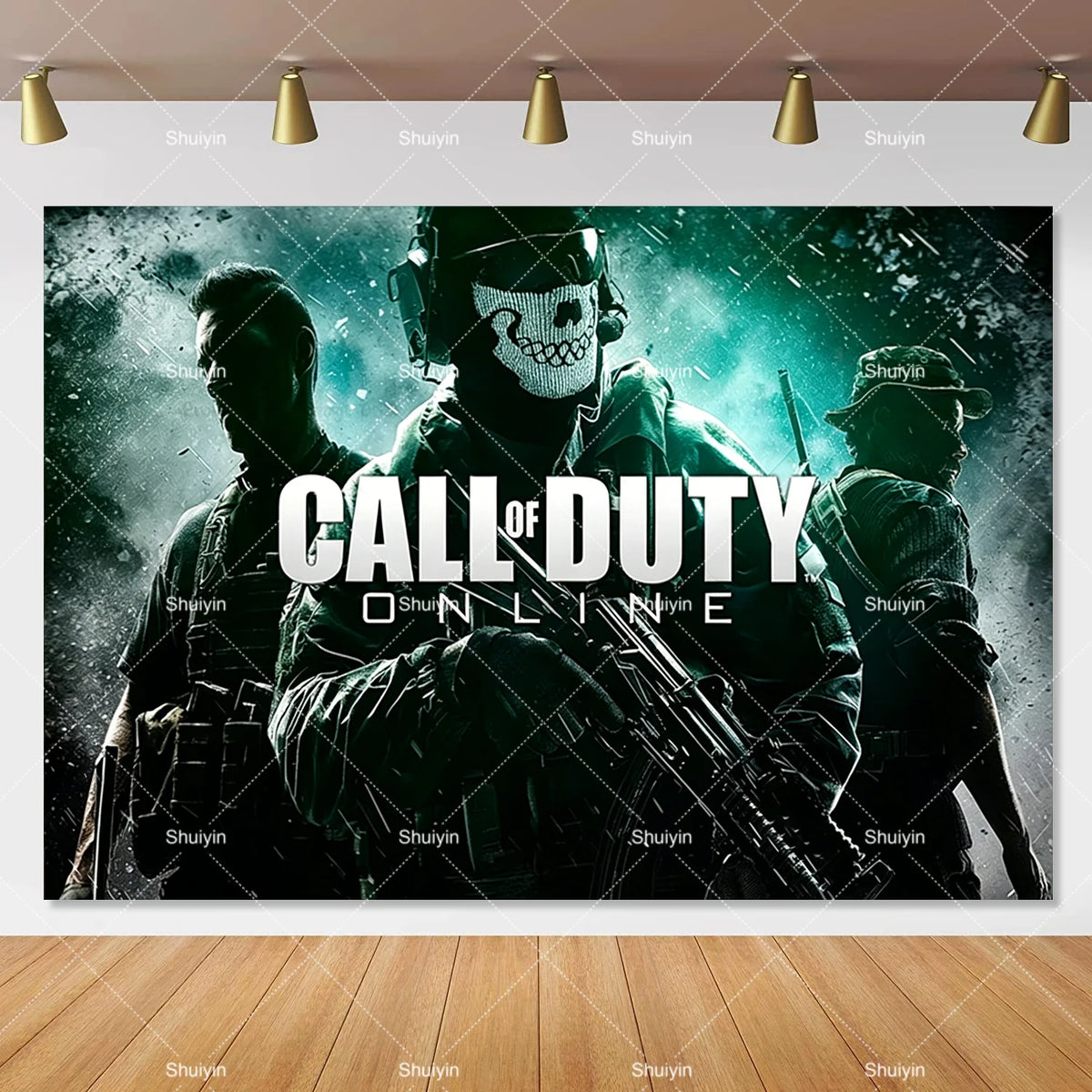Call of Duty Theme Backdrop Kids Birthday Decorations Party Supplies Banner Poster Stimulating Game Boys Favor Gifts Photo Props