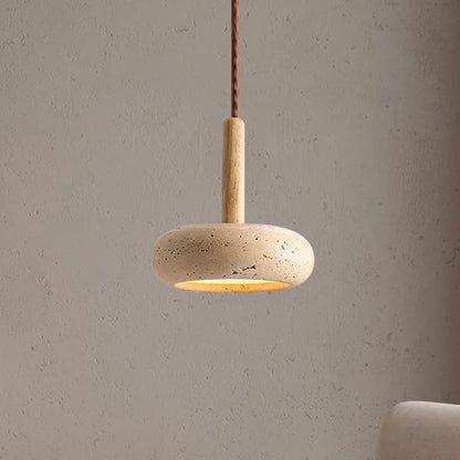 2024 New Hot Selling Pendant Lamps Wabi Sabi Circular Yellow Stone Commercial Home Decoration Restaurant Room LED Droplight