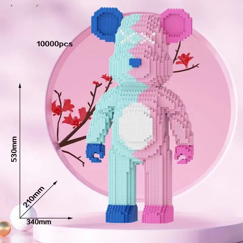 55CM Super Large Series Violent Bear Building Blocks Decoration Small Particle Three Dimensional Assembly Toy Gift
