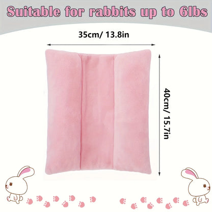 1 Piece of Rabbit Bed with Thick Plush Cushion, Suitable for Small and Medium-Sized Rabbits