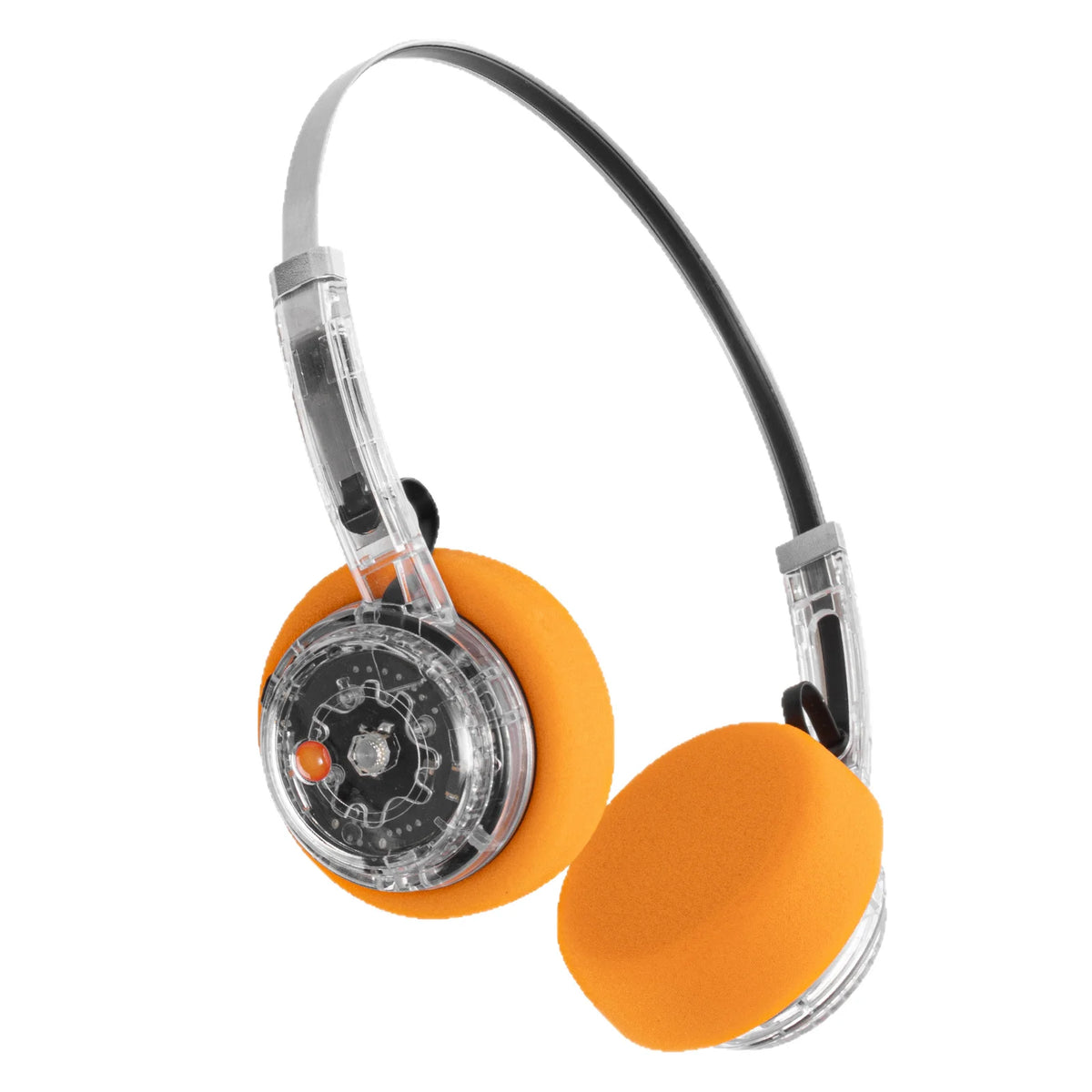 Transparent Wireless Headphones Bluetooth Headset with Fidget Button, Translucent Stereo with Build-in MIC for Android and iOS