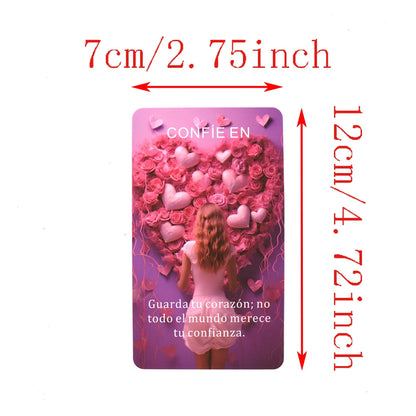 Spanish Love Oracle Cards ,Romance Oracle Cards, Tarot Deck, Fortune Telling Toys, Prophecy Divination Deck, Keywords, 12x7cm