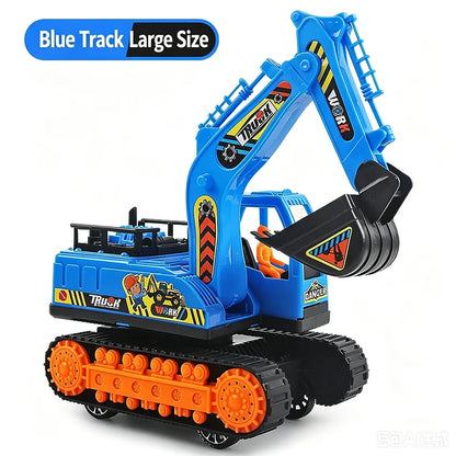 Large-Scale Boys Excavator Toy Car Inertia Baby Engineering Vehicle Digging Machine Model Children's Playset