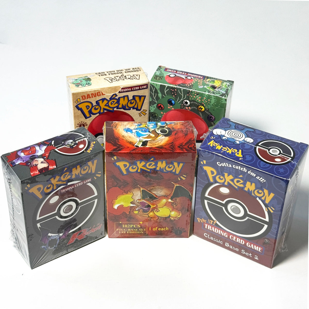 PKM Whole Set 1st Edition Base Set  Base Set2 Fossil Jungle Team Rocket DIY Proxy old Game Cards PTCG Collection toy gifts cards