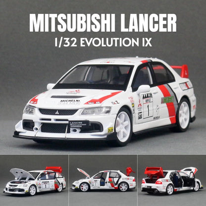 1/32 Mitsubishi Lancer EVO Final Edition JDM Racing Toy Car Model Diecast Metal Miniature Collection Gift For Children Boys