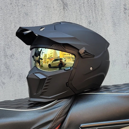 ORZ high-quality retro motorcycle helmet modular multifunctional combination full helmet DOT approved personalized warrior