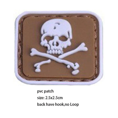 New Design Creative Pirate Captain Jack Soft PVC Armband Glow-in-the Dark Skull Tactical Morale Backpack Patches for Clothing
