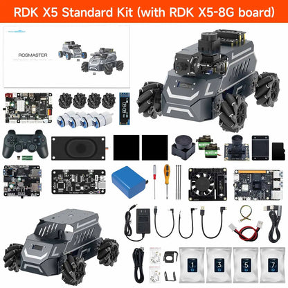 ROSMASTER M1 AI Large Model Embodied Intelligence Educational Robot Support 3D Depth Vision Jetson/Raspberry Pi/RDK X5 Control
