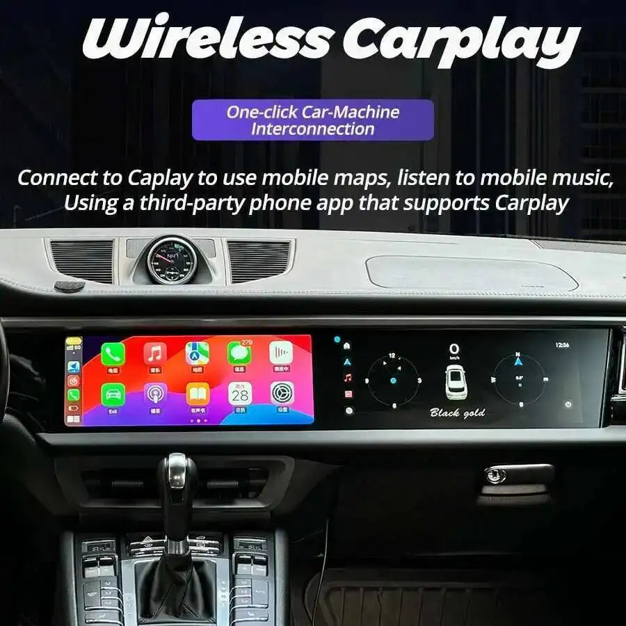 Android 2din Carplay For Porsche Macan 2011-2017 Navi Car GPS Dual Screen 256GB 12.3inch Auto Radio Multimedia Video Player HU