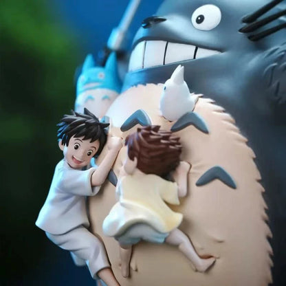 Hayao Miyazaki Animel Peripheral Totoro Figurine Desktop Ornaments 19cm PVC Action Figure Statue Model Cute GK Birthday Gifts