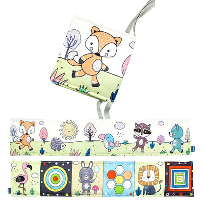 Soft Baby Books 3D Touch Feel High Contrast Cloth Book Sensory Early Learning Stroller Toys for Infant Toddler Gifts 0-12 Months