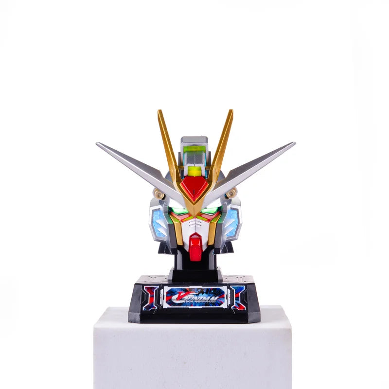 In Stock Head Sculpt Rechargeable Glowing Breath Light Exia Strike Freedom Car Ornament Desktop Display Trendy Collectible Decor
