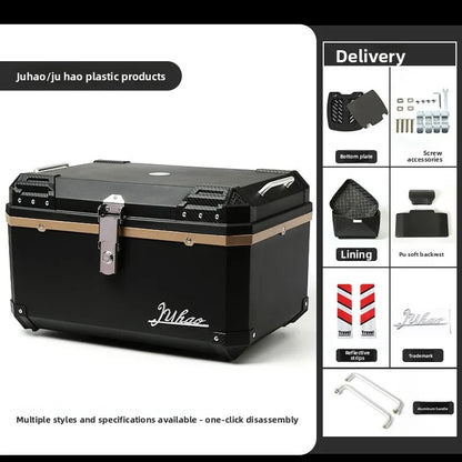 68L Electric Vehicle Trunk Large-Capacity Universal Motorcycle Tail Box Waterproof Electric Bike Delivery Storage Box