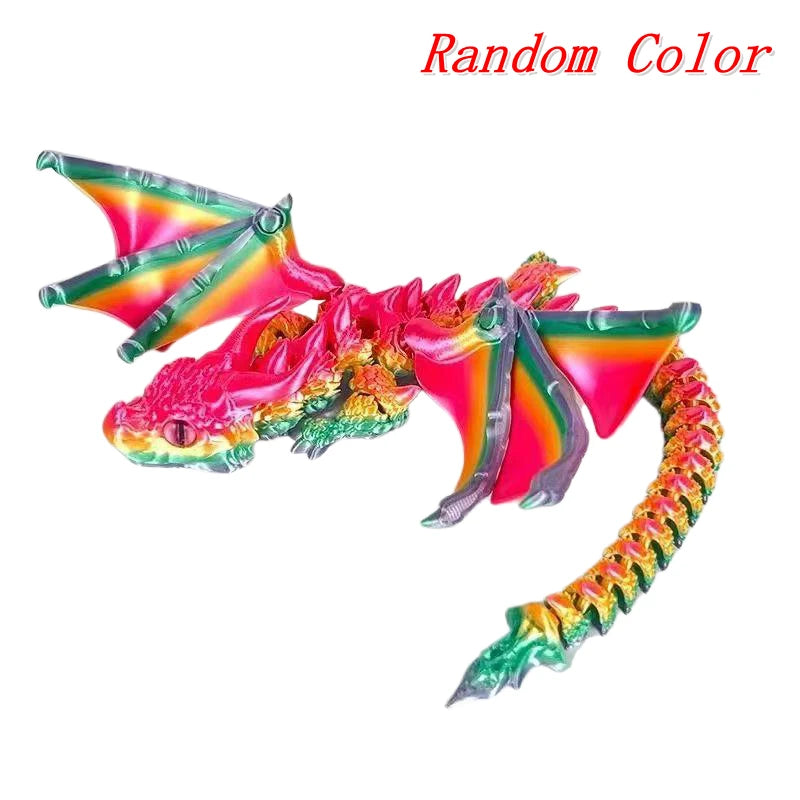 New 3D Printed Wyvern Dragon with Wings Simulation Model Gift Articulated Dragons Fidget Dragons Desktop Ornaments