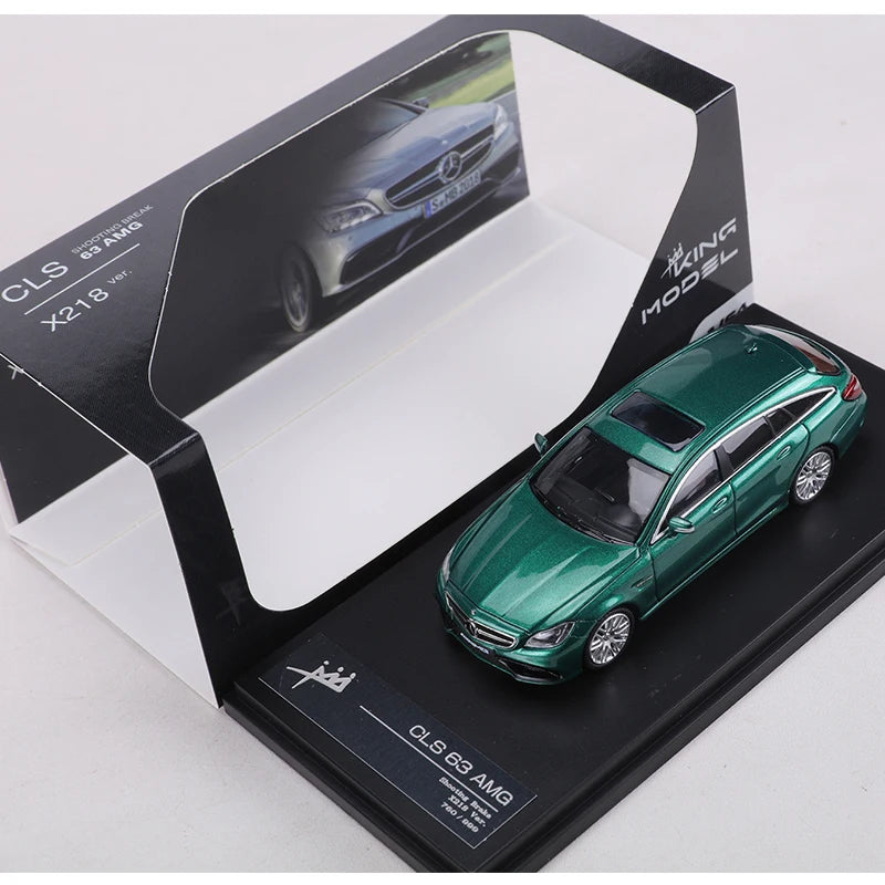 King Model 1:64 CLS63 AMG Gray/Blue/Green Alloy Model Car Limited Edition 999