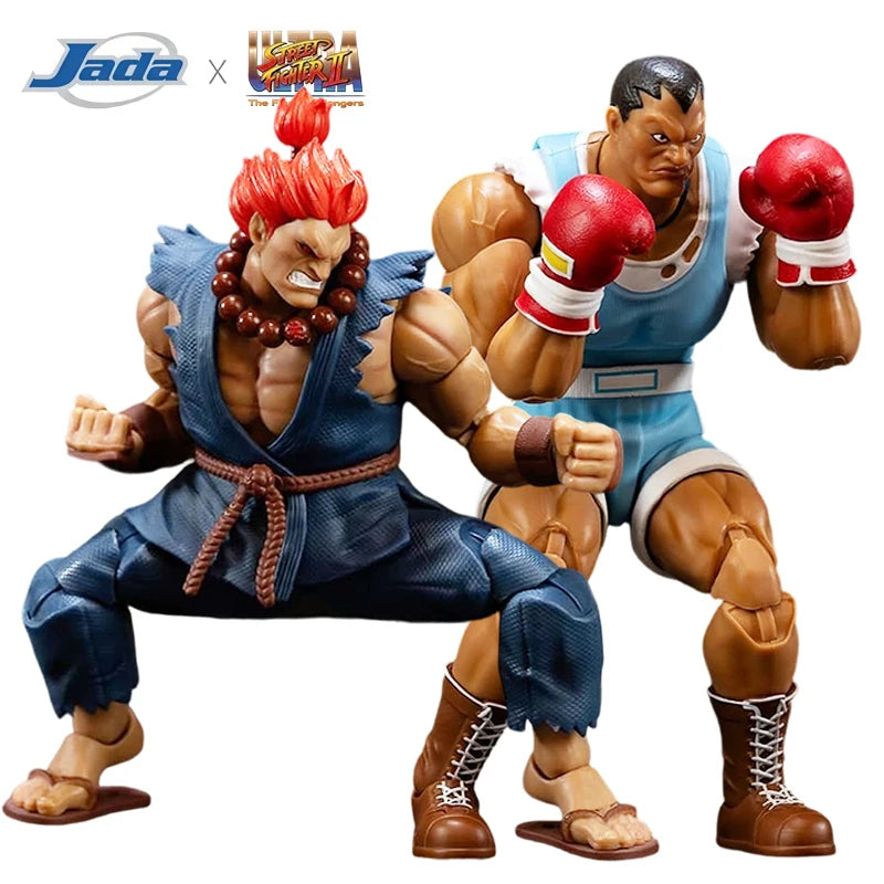 JADA Action Figure Street Fighter Collectible Figures: Akuma Balrog M.Bison Ken Guile Dhalsim ChunLi | Limited Edition ~15-17 CM