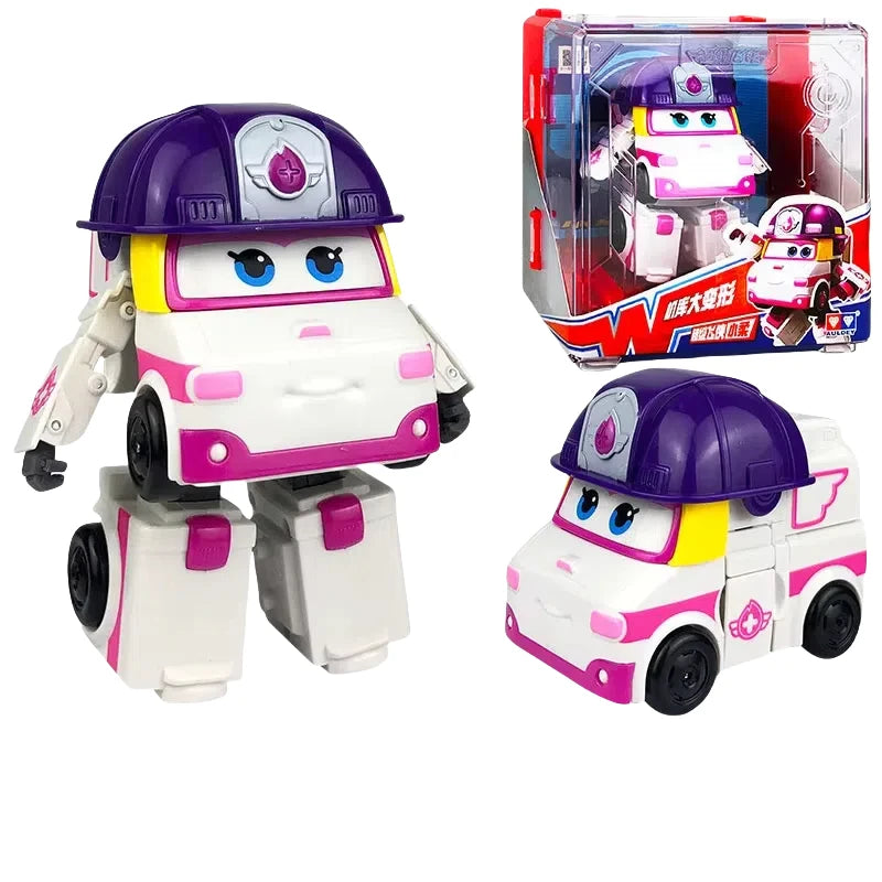 New Hot Super Wings Large Transformation Anime Transformation Flat Robot Action Character Transformation Toy Children'S Gift