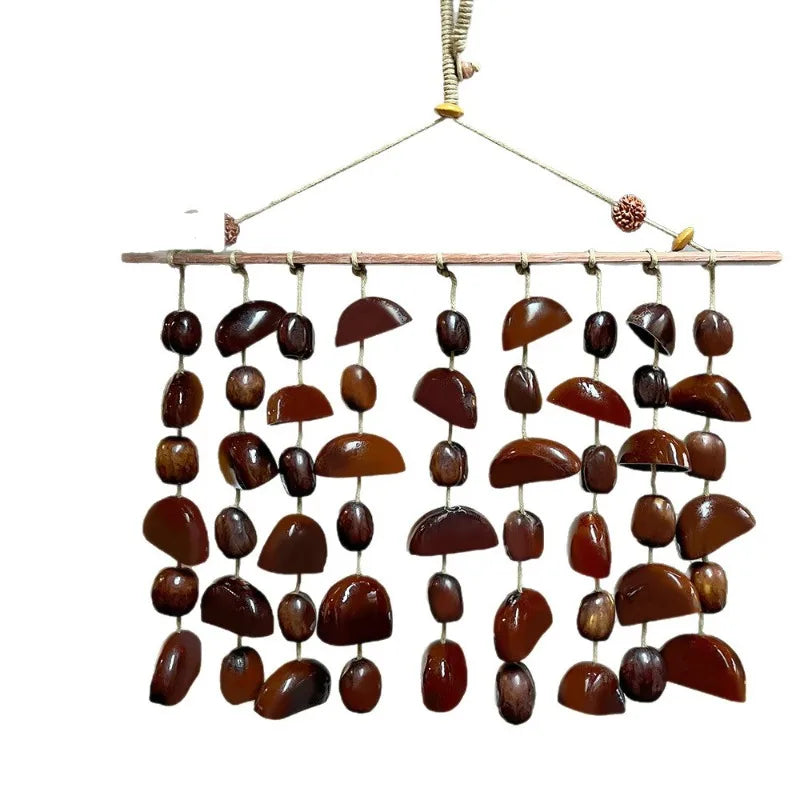Indonesia Natural Plant Shell Bell Pendant Sound Therapy Meditation Hand Ringing Bells Plant Fruit Wind Chimes Pendant