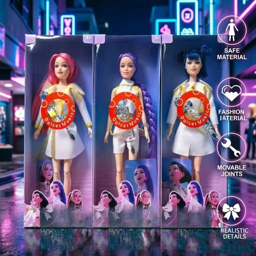2026 Hot Music Style Demonic Group Anime Figure Rumi Mira Zoey Action Figure Cosplay Doll Cute Gift for Kids Birthday Gifts