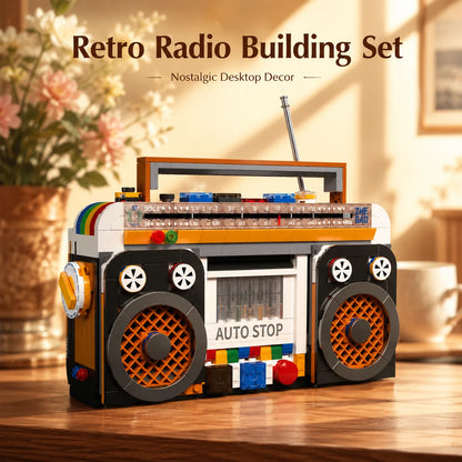 554PCS Color Radio Model Building Blocks Retro Small Home Appliances Assembly Bricks DIY Toys Desktop Deco Adult Holiday Gift