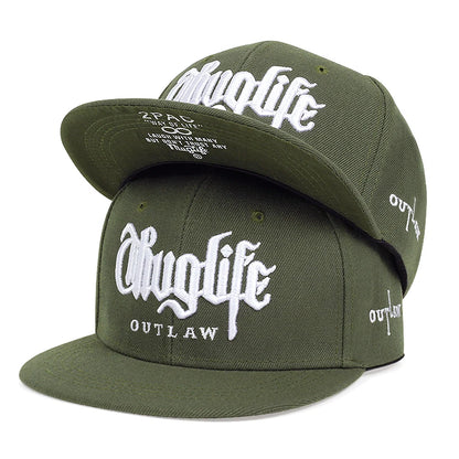 2025 Fashion Fastball CAP Thuglife Embroidery Hiphop Baseball Cap Snapback Hat Adult Outdoor Casual Sun Casual Bone Dropshipping