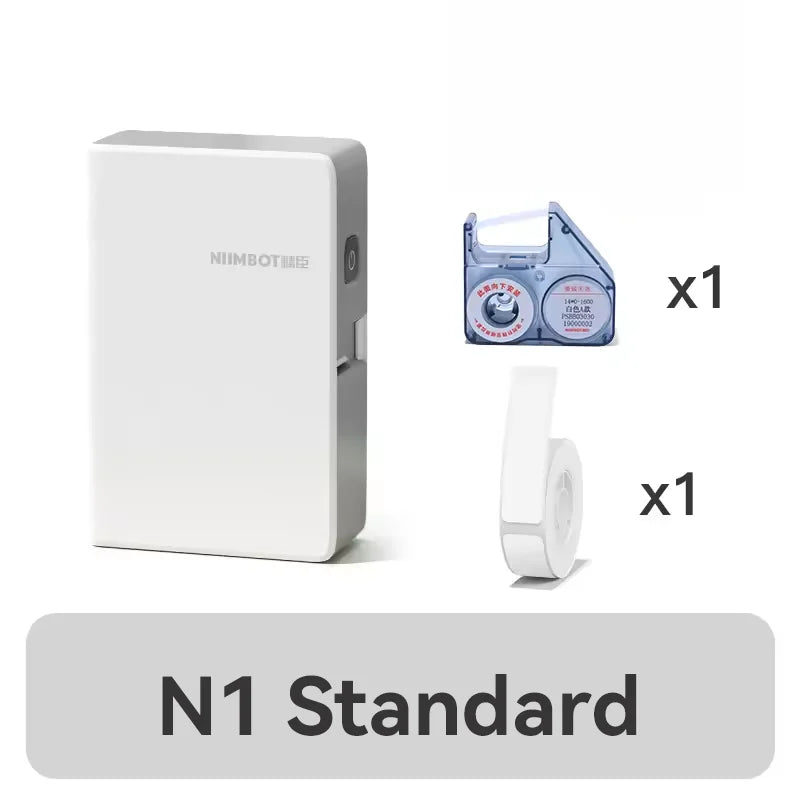 NIIMBOT N1/B18 Mini Portable Label Printer Thermal Transfer Pocket Label Maker With Long Life Ribbon And PET Stickers Gift