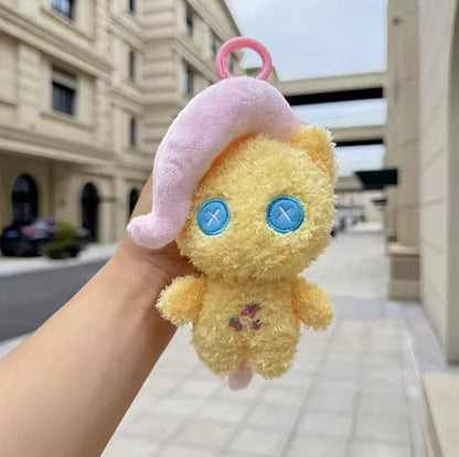 Kawaii My Little Pony Plush Backpack Pendant Keychain Twilight Sparkle Fluttershy Pinkie Pie Cute Bag Decoration Toy Gift