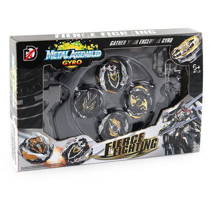 Black Limited Color Gyro 4PCS Spinning Top Toys Set