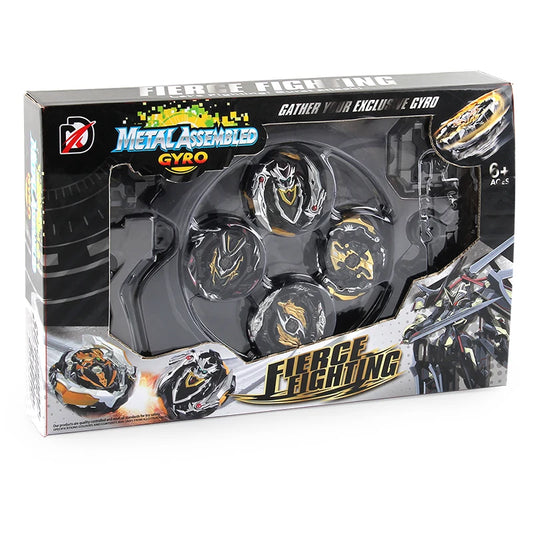 Black Limited Color Gyro 4PCS Spinning Top Toys Set