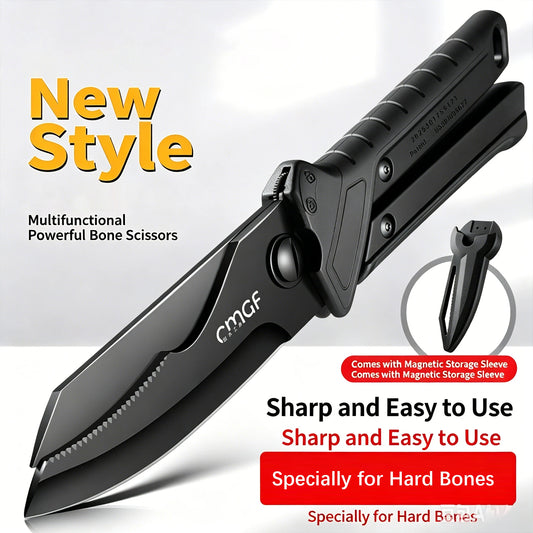 Heavy Duty Kitchen Shears, Labor-Saving Stainless Steel, for Poultry, Meat & Vegetables, Sharp Safe Multipurpose Scissors