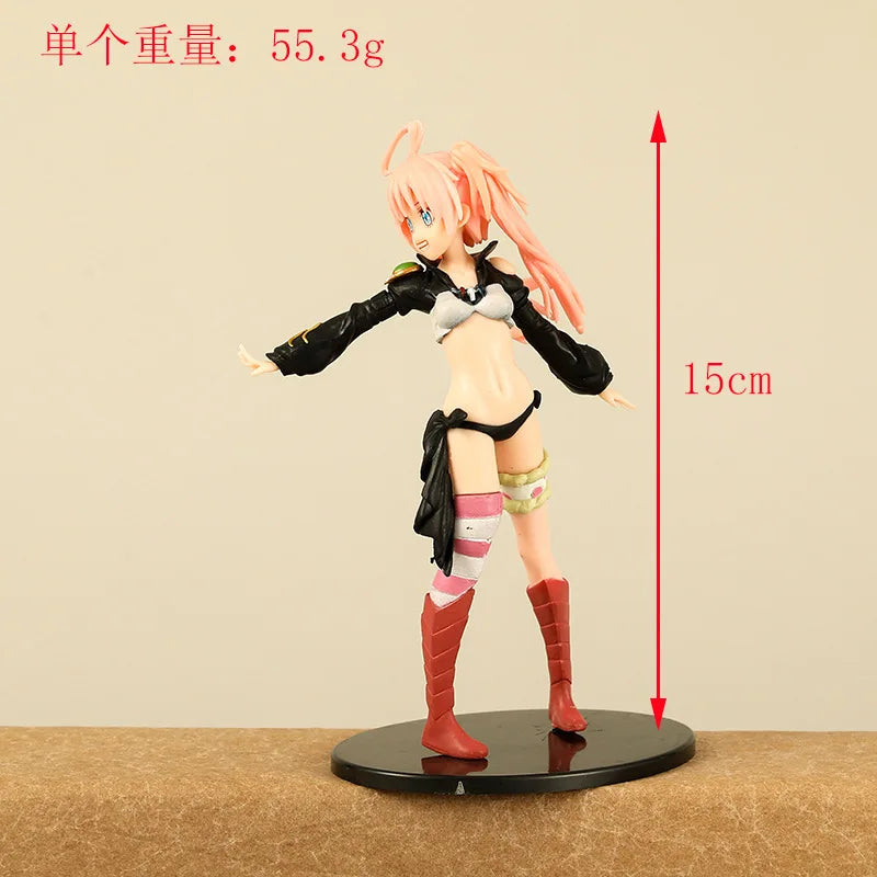 8.5CM Anime Tensei Shitara Slime Datta Ken Rimuru Tempest Figure 1/7 Sitting Model Shuna Shion Toy Doll Aciton Figure PVC
