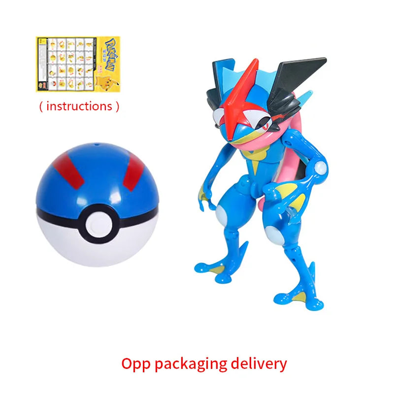 Pokemon Figure Dragonite Gengar Mew Snorlax Lapras Pokeball Elf Ball Deformation Toy Pikachu Monster Educational Doll Kids Gift