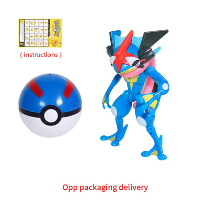 Pokemon Figure Dragonite Gengar Mew Snorlax Lapras Pokeball Elf Ball Deformation Toy Pikachu Monster Educational Doll Kids Gift