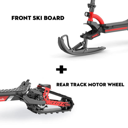 3-in-1 45Km/h Winter sled 48V 20Ah 2000W Motor Electric Snow Scooter with snow kit for All Terrain Off Road Tracked