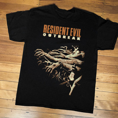 Resident Evil Outbreak Graphic Tee Cotton Men Women T-Shirt Vintage Streetwear