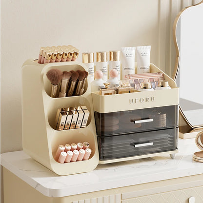 Uforu Back to School Cosmetics Storage Box - Large Capacity, Multifunctional Organizer for Student Dorm Room Tables