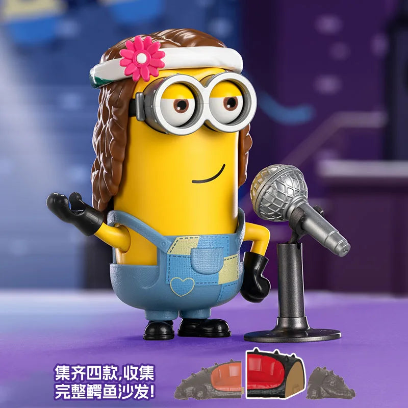 Genuine Minions Building Block Figures Magic Edition Jam Factory And Celebration Party Series Collectible Toy Desktop Ornament