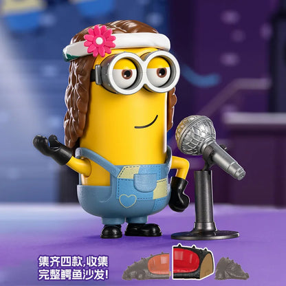 Genuine Minions Building Block Figures Magic Edition Jam Factory And Celebration Party Series Collectible Toy Desktop Ornament