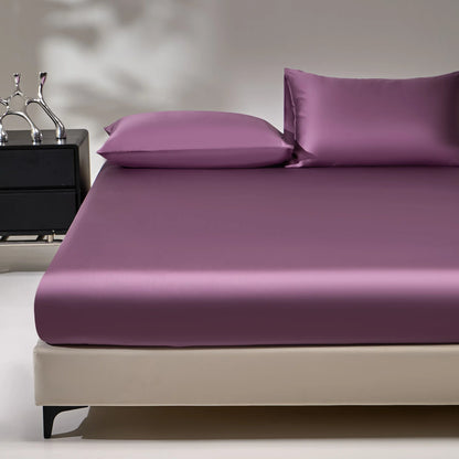 1PC Mulberry Silk Fitted Sheet Natural Silk Bed Sheet Queen King Size Bed Cover Customized Size Luxury High-End Silk Bedding