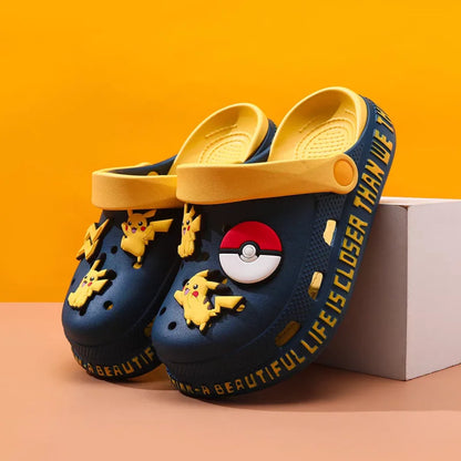 In Stock Pika Kids Clogs Boys Slippers Summer New Style Soft Non-slip Sole Toddler Baby Outdoor Beach Sandals Lightweight Home