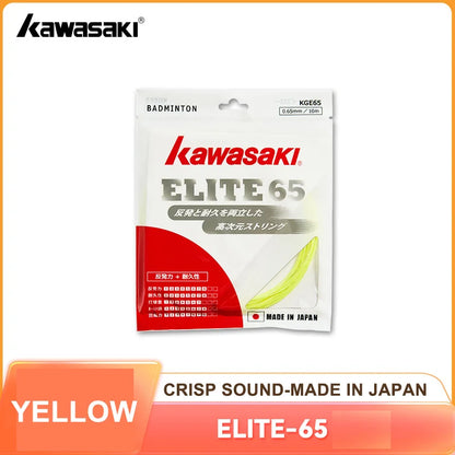 Kawasaki ELITE-65 Badminton String 0.65mm High-quality Elasticity Crisp Sound Badminton Accessory String