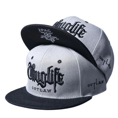 2025 Fashion Fastball CAP Thuglife Embroidery Hiphop Baseball Cap Snapback Hat Adult Outdoor Casual Sun Casual Bone Dropshipping